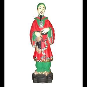 Vintage Emperor Ceramic Statue 16" Holland Mold 1983